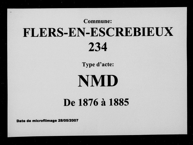 FLERS-EN-ESCREBIEUX / NMD [1876-1885]