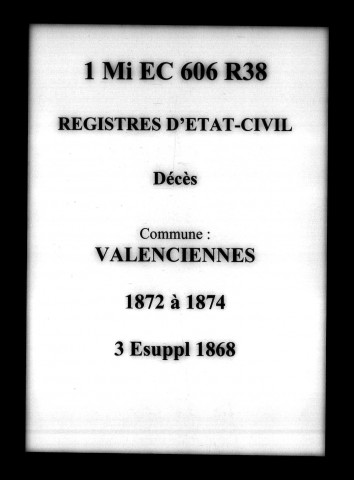 VALENCIENNES / D, Ta [1872-1874]