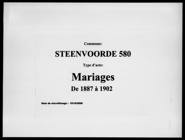 STEENVOORDE / M [1887-1902]
