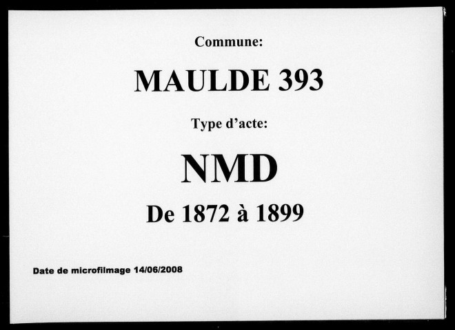 MAULDE / NMD [1872-1899]