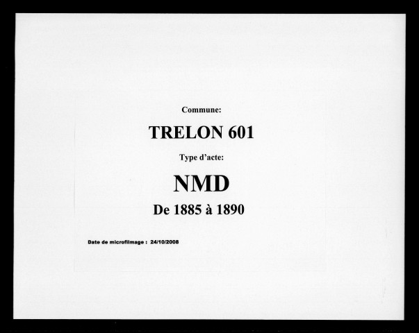 TRELON / NMD, Ta [1885-1890]