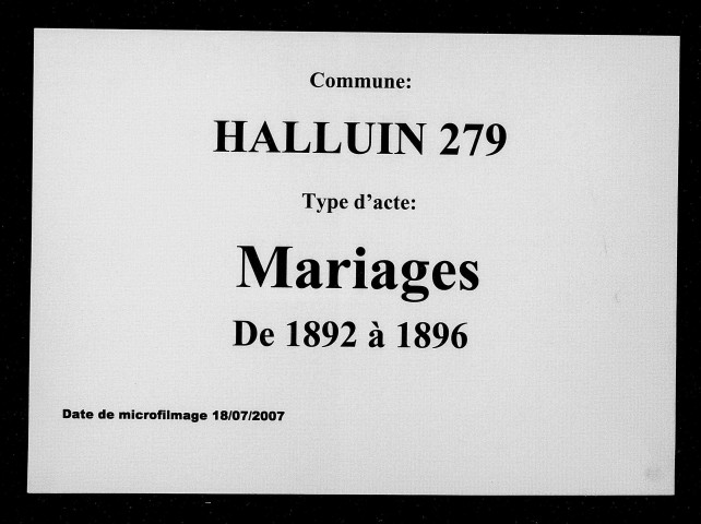 HALLUIN / M [1892-1896]