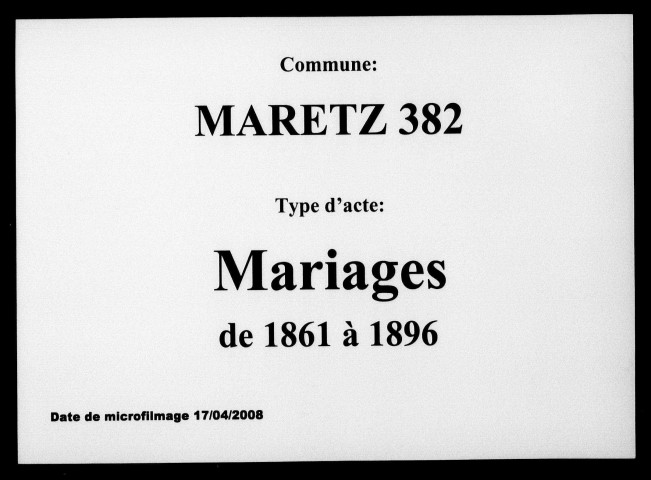 MARETZ / M [1861-1896]