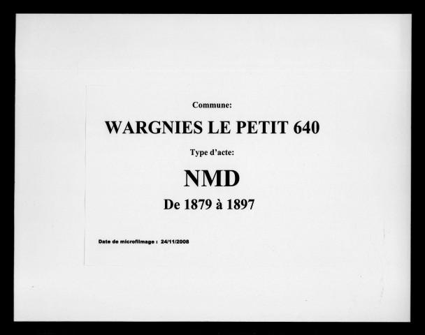 WARGNIES-LE-PETIT / NMD [1879-1897]