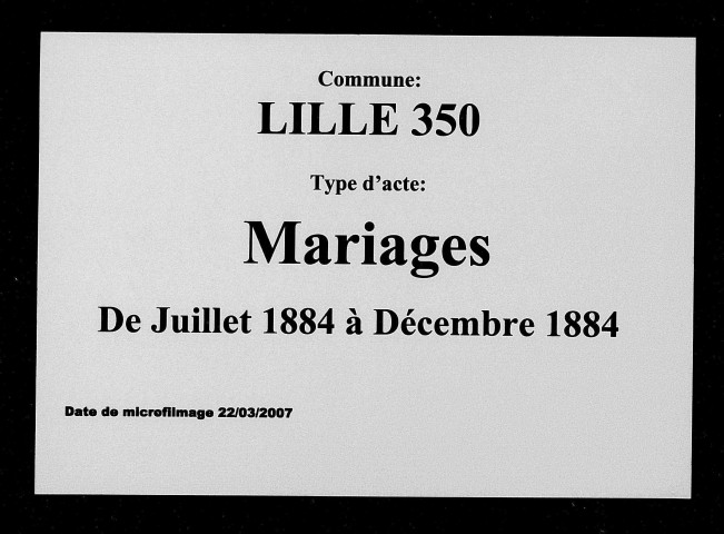 LILLE / M (07/1884 - 12/1884) [1884]