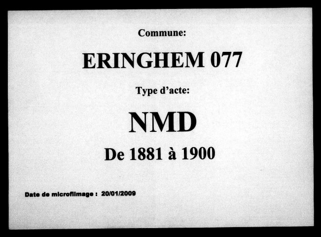 ERINGHEM / NMD [1881-1900]