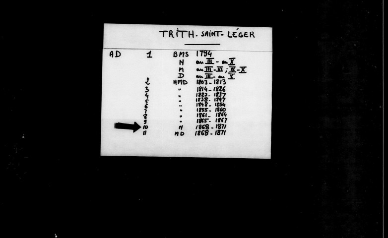 TRITH-SAINT-LEGER / N [1868-1871]