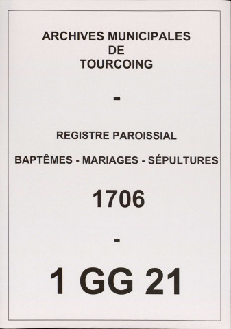 TOURCOING / B [1706 - 1706]