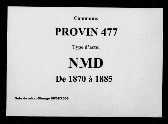 PROVIN / NMD [1870-1885]