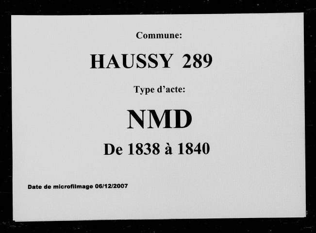 HAUSSY / NMD [1838-1840]
