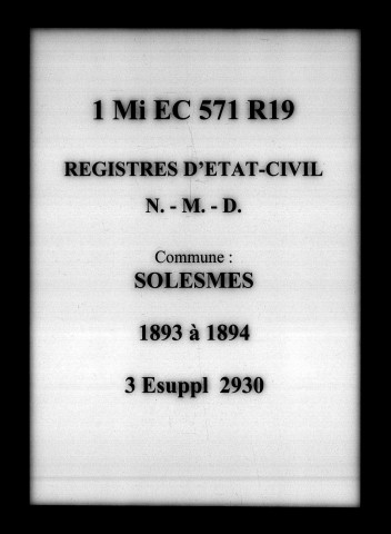 SOLESMES / NMD [1893-1894]