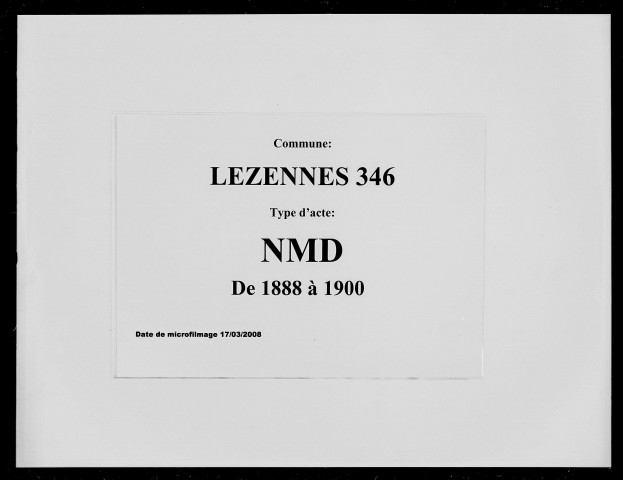 LEZENNES / NMD [1888-1900]
