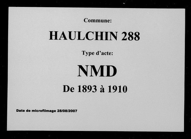 HAULCHIN / NMD [1893-1910]