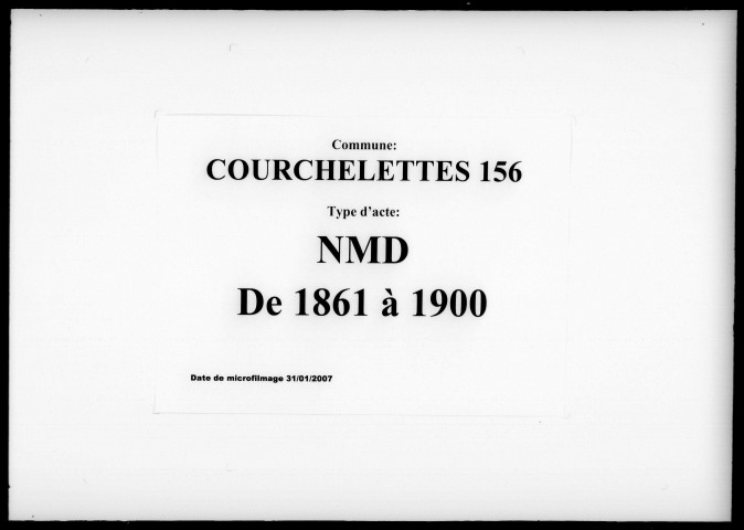 COURCHELETTES / NMD, Ta [1861-1900]