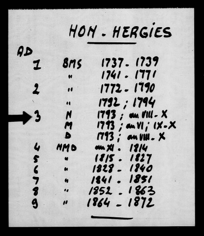 HON-HERGIES / BMS [1792-1840]