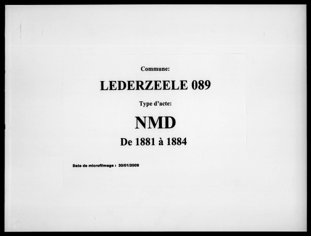 LEDERZEELE / NMD [1881-1884]