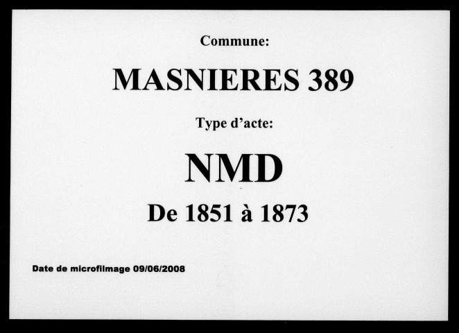 MASNIERES / NMD [1851-1873]