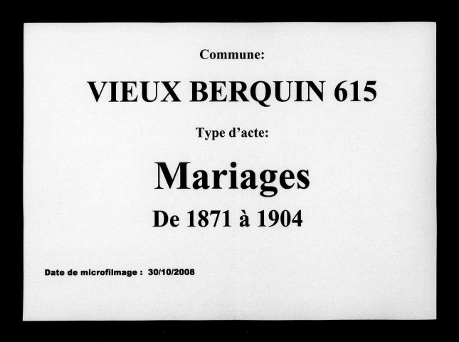 VIEUX-BERQUIN / M, Ta [1871-1904]