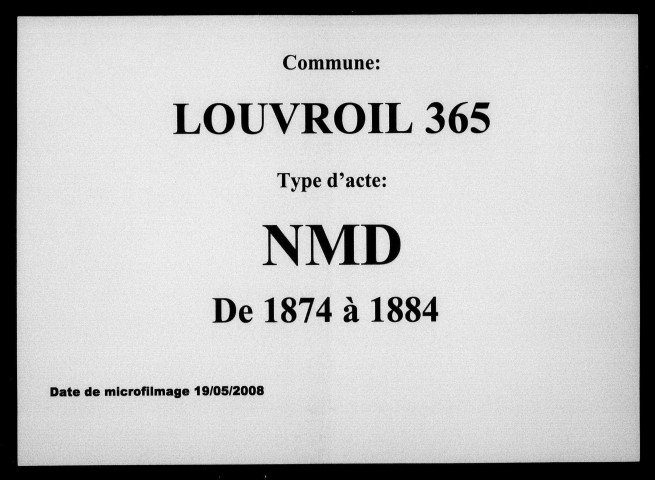 LOUVROIL / NMD [1874-1884]