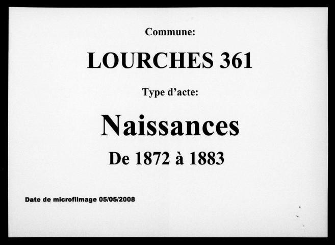 LOURCHES / N [1872-1883]