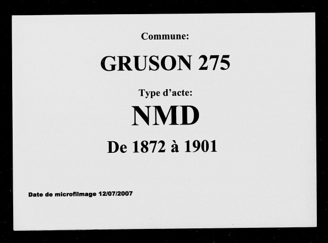 GRUSON / NMD [1872-1901]