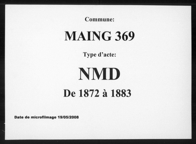 MAING / NMD [1872-1883]