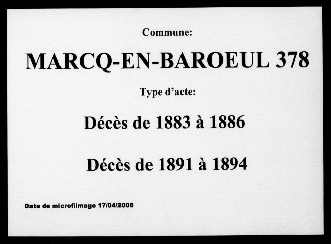 MARCQ-EN-BAROEUL / D (1883-1886), D (1891-1894) [1883-1894]
