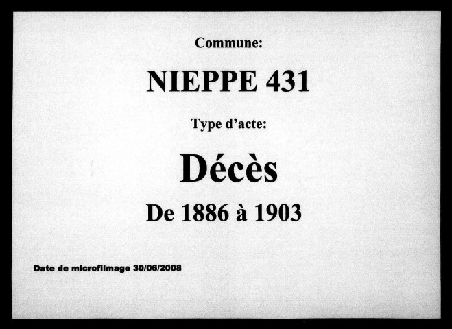 NIEPPE / D [1886-1903]
