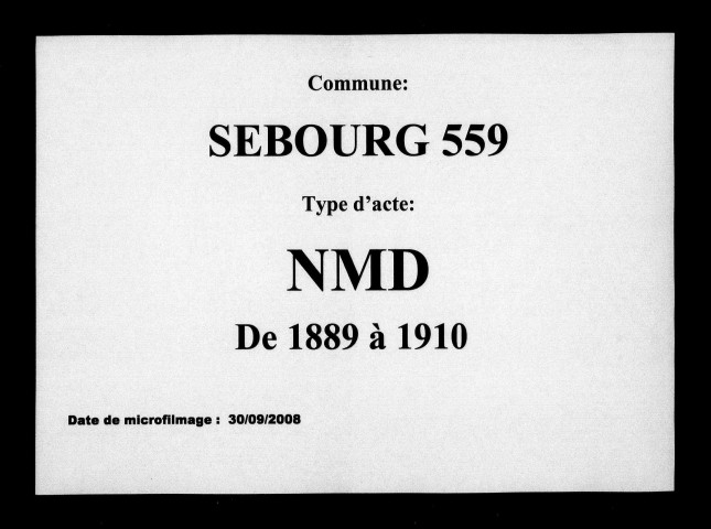 SEBOURG / NMD [1889-1910]