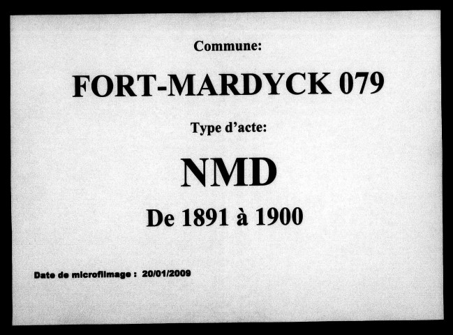 FORT-MARDYCK / NMD [1891-1900]