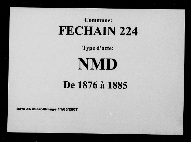 FECHAIN / NMD [1876-1885]