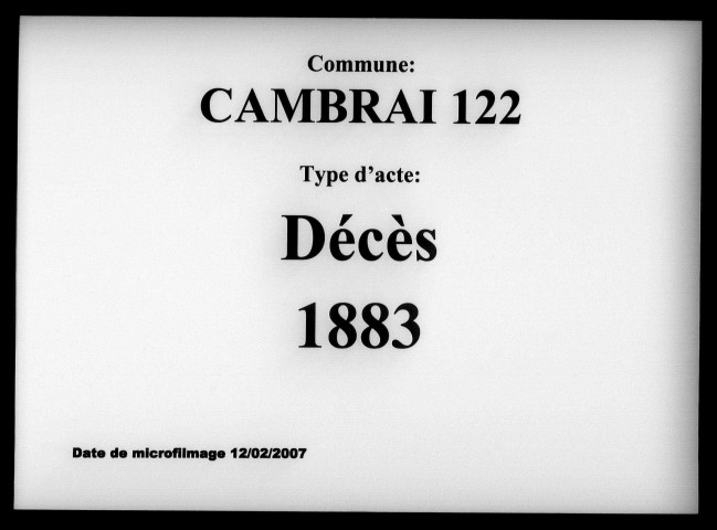 CAMBRAI / D [1883-1883]