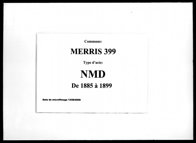 MERRIS / NMD [1885-1899]