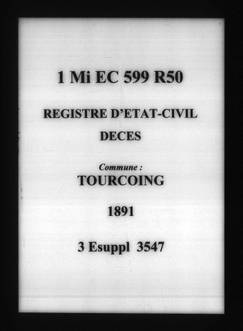 TOURCOING / D, Ta [1891-1891]