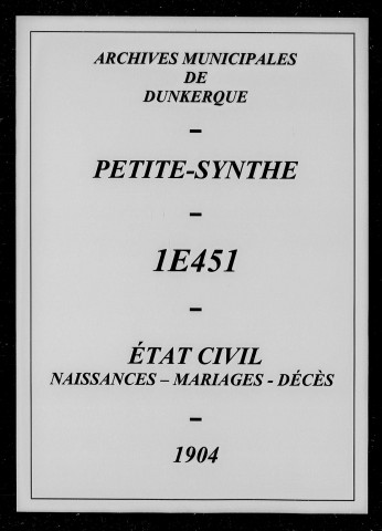PETITE-SYNTHE / NMD [1904 - 1904]
