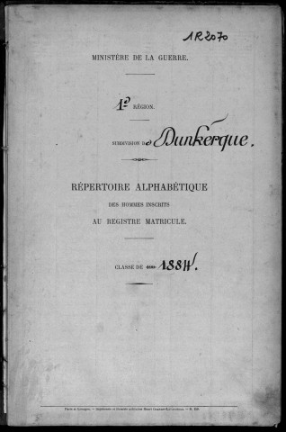 1884 : DUNKERQUE