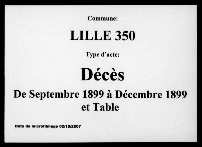 LILLE / D (09/1899 - 12/1899) , Ta [1899]