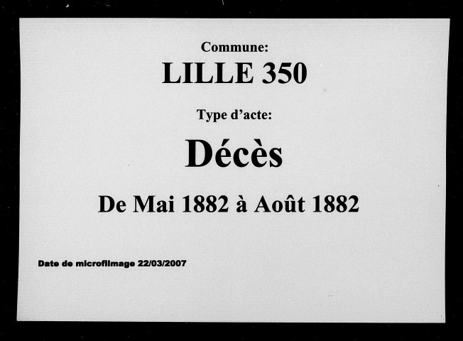 LILLE / D (05/1882 - 08/1882) [1882]