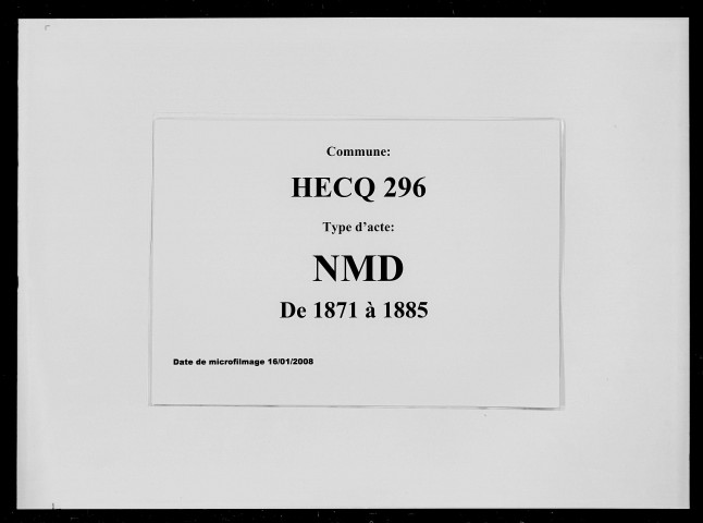 HECQ / NMD [1871-1885]