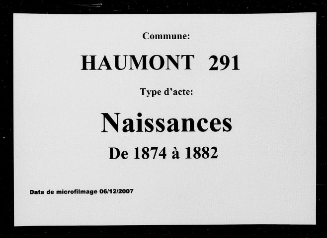 HAUTMONT / N [1874-1882]