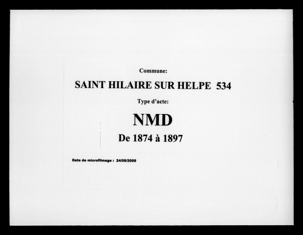 SAINT-HILAIRE-SUR-HELPE / NMD [1874-1897]