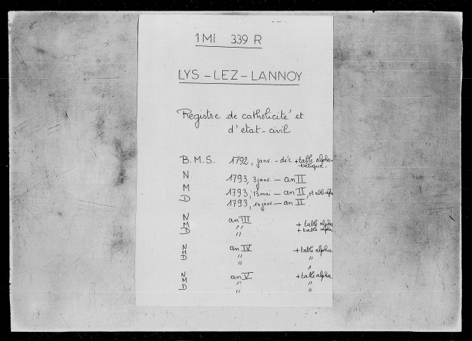 LYS-LEZ-LANNOY / BMS [1792-1792]