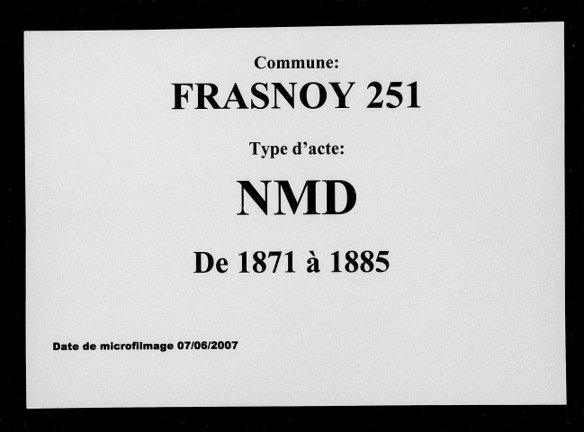 FRASNOY / NMD [1871-1885]