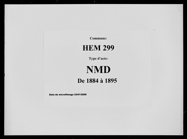 HEM / NMD [1884-1895]