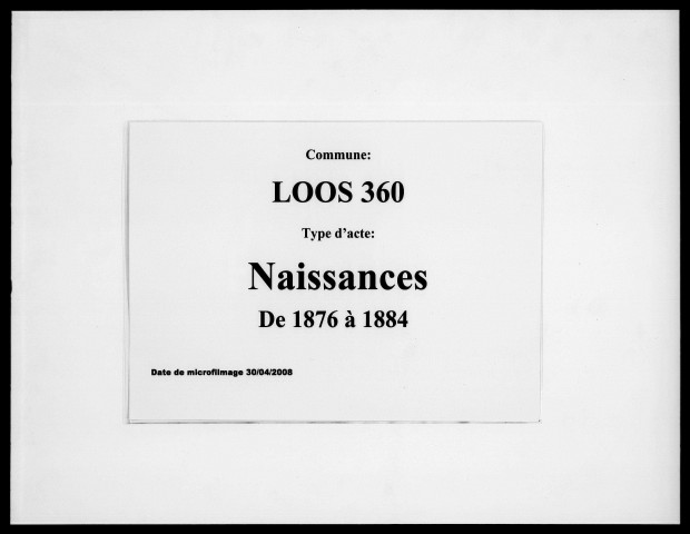 LOOS / N [1876-1884]