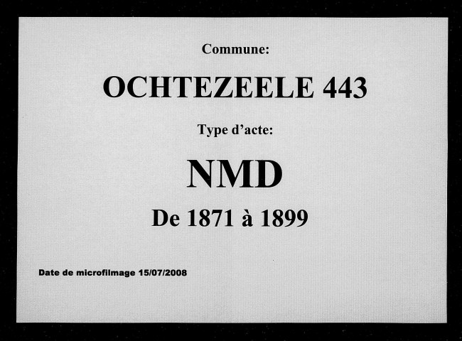 OCHTEZEELE / NMD [1871-1899]