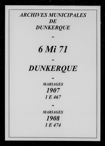 DUNKERQUE / M [1907 - 1908]