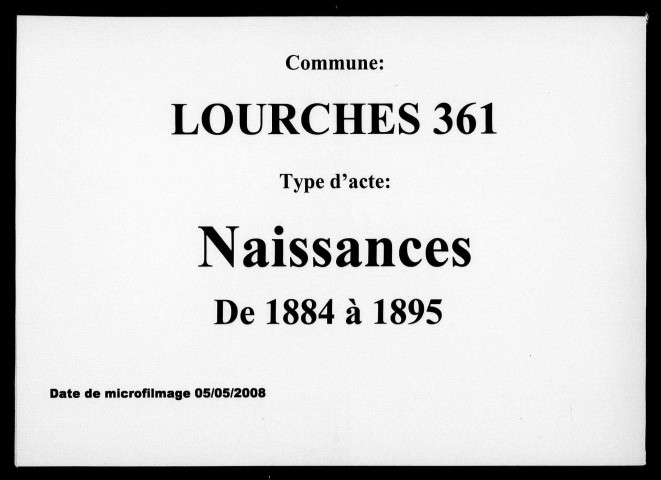LOURCHES / N [1884-1895]