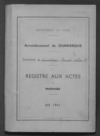 COUDEKERQUE-BRANCHE - Section A / M [1941 - 1941]