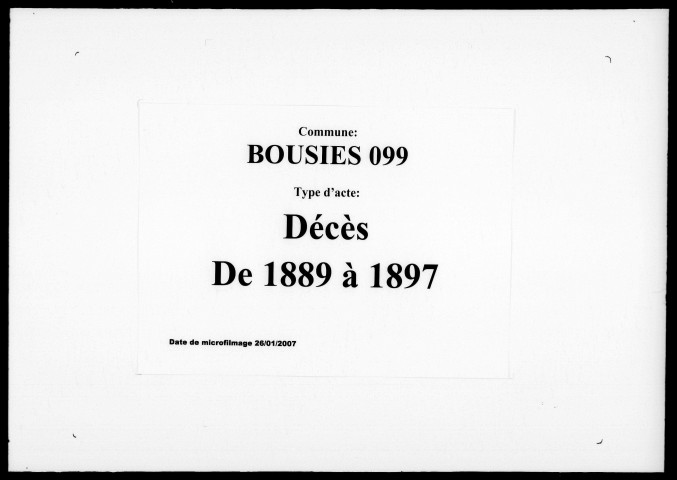 BOUSIES / D [1889-1897]
